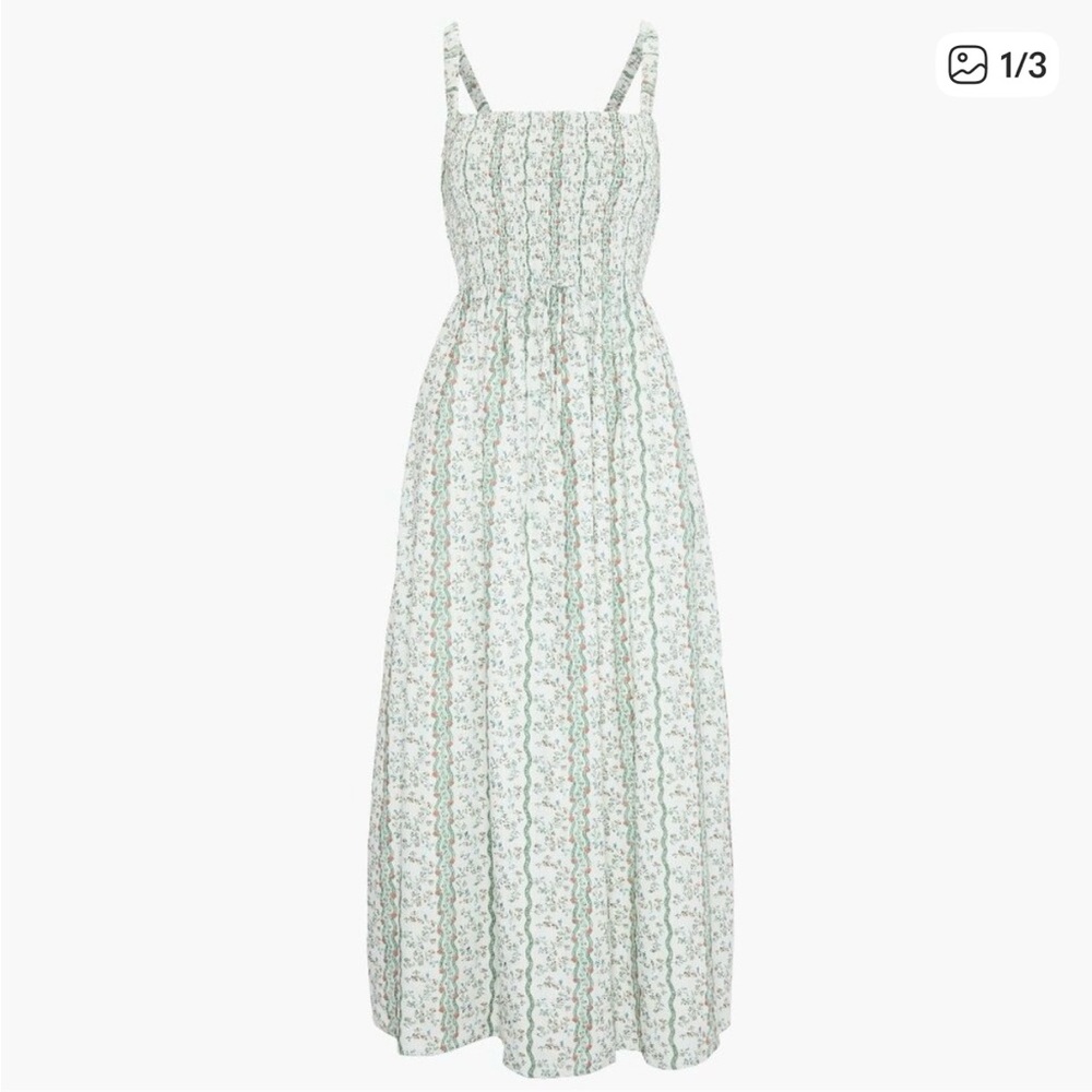 Hill House Home Anita Nap Dress - Green Provence Floral NWT M Green Provence - Picture 2 of 6
